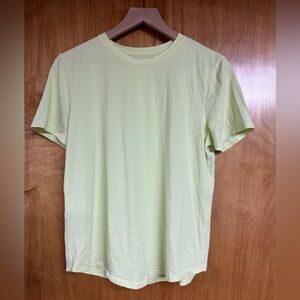 lululemon Classic-Fit Cotton-Blend T-Shirt, light lime color